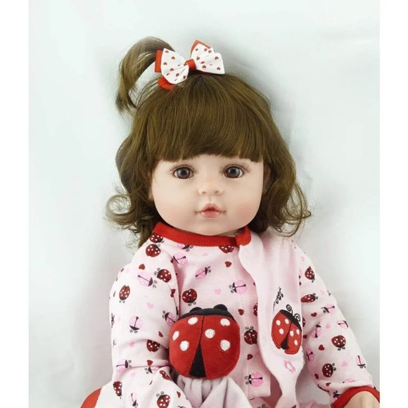 19inch 48cm Realistic Adorable Ladybird Princess Baby Girl Doll  Body Silicon - Picture 6 of 7